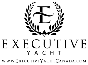 Executive Yacht black logo with website